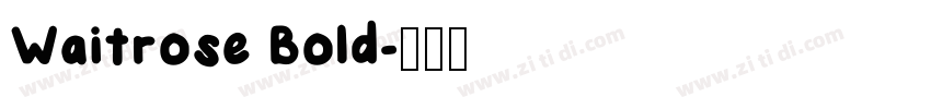 Waitrose Bold字体转换